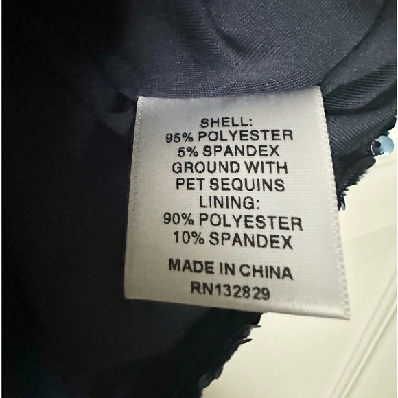 camila coelho katya mini dress in navy | sequin sparkle puff sleeve | size XS - Picture 8 of 10